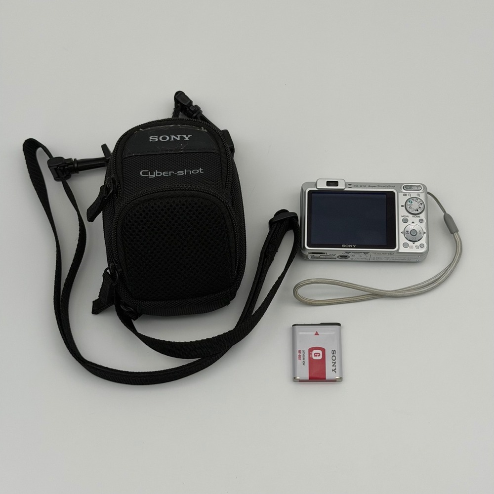 Sony CyberShot DSC-W150 Compact Digital Camera 8.1MP Silver w/ Case
